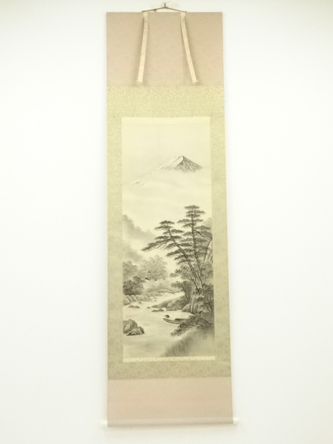 JAPANESE HANGING SCROLL / HAND PAINTED / LANDSCAPE